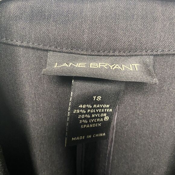 Lane Bryant Blazer Jacket Womens Size 18 Black 3 Button Single Breasted - Picture 3 of 11